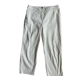 Chico’s Tan Capri Pants Flat Front Lightweight SZ S